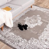 Vintage Vloerkleed - Adore Medaillon Taupe/Grijs 200x290cm