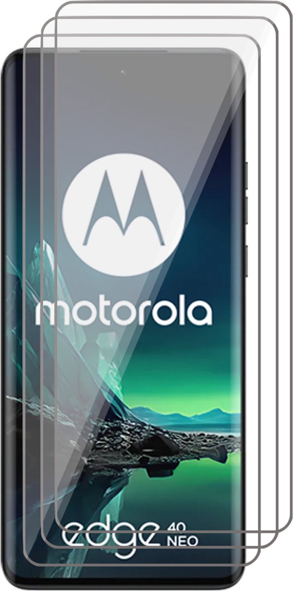 Screenprotector geschikt voor Motorola Edge 40 Neo - 3x Glas Screen Protector