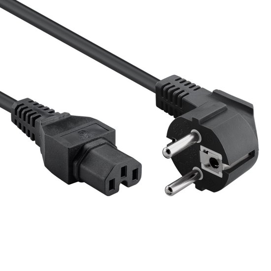 Stroomkabel haaks euro plug naar C7 1,50m zwart kopen