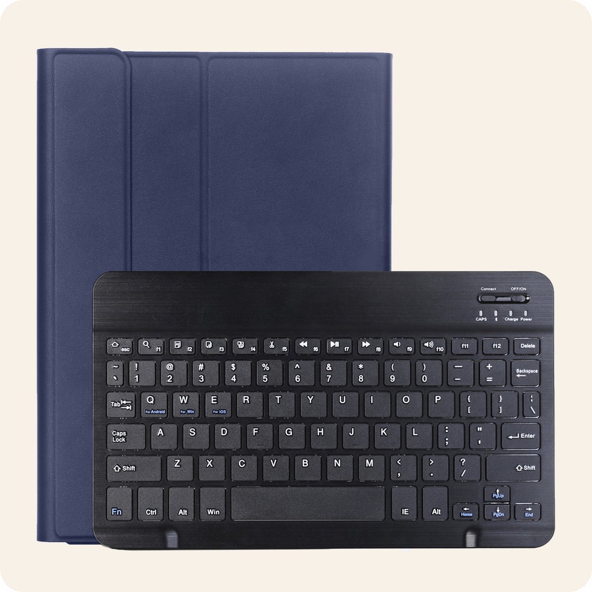 Hoesje - Geschikt voor Apple iPad Air 6 (2024) - 11 inch - 6e Generatie - M2 - Keyboard Book Cover - Toetsenbord Case - Hoes - Donkerblauw — cadeau in Telefoon & Tablet - foto 6
