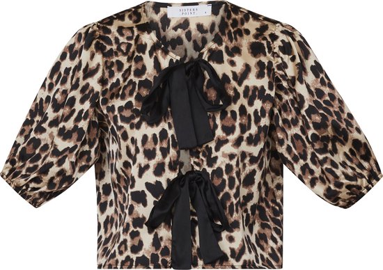 SISTERS POINT Nell-top - Dames Blouse - Leo - Panterprint - Maat M