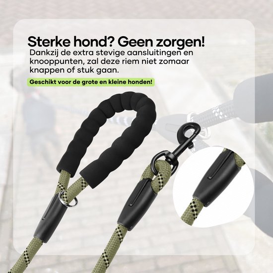 KCMultisupplies Laisse pour chien 3 mètres Vert armée