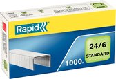 Rapid Standaard Nietjes 24/6 Gegalvaniseerd - Doos van 1000 Nietjes