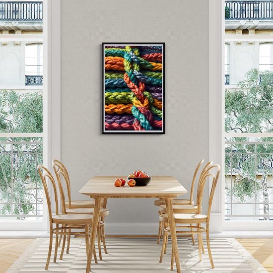 Tressé Poster | Corde Poster | Résumé Affiche | Affiche artistique | Affiche unique | Affiche moderne | 51x71cm | MT | Décoration murale | Affiche murale | Convient pour l'encadrement