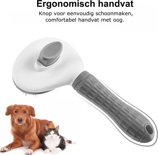Zelfreinigende borstel voor honden en katten - Lang en kort haar verwijderen - Niet