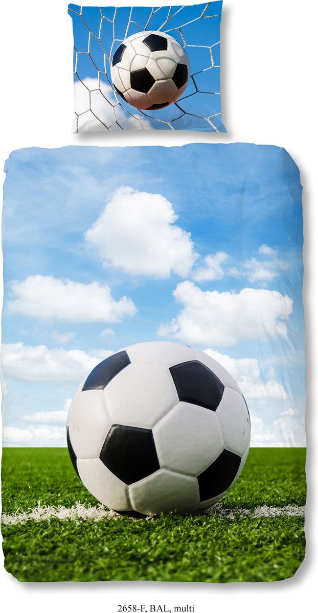 Good Morning Kinderdekbedovertrek "voetbal" - Multi - (140x200/220 cm) - Katoen Flanel van Merkloos — afbeelding 3