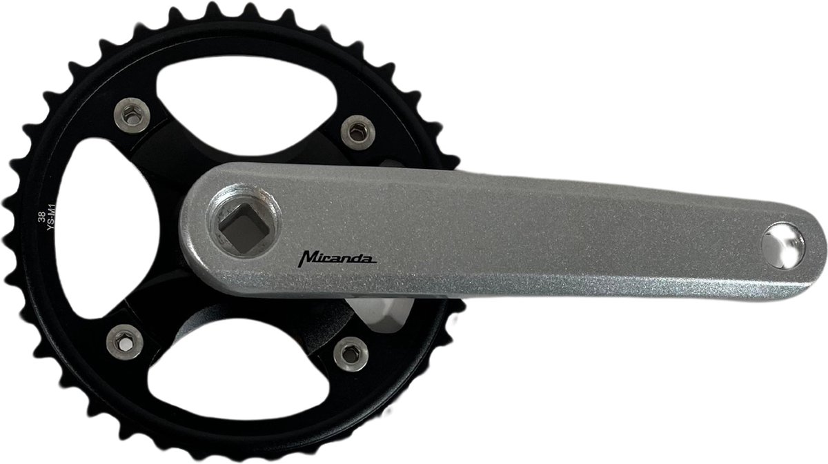 Miranda Rechter crank - 170 mm - 38T - 104 mm - Zilver