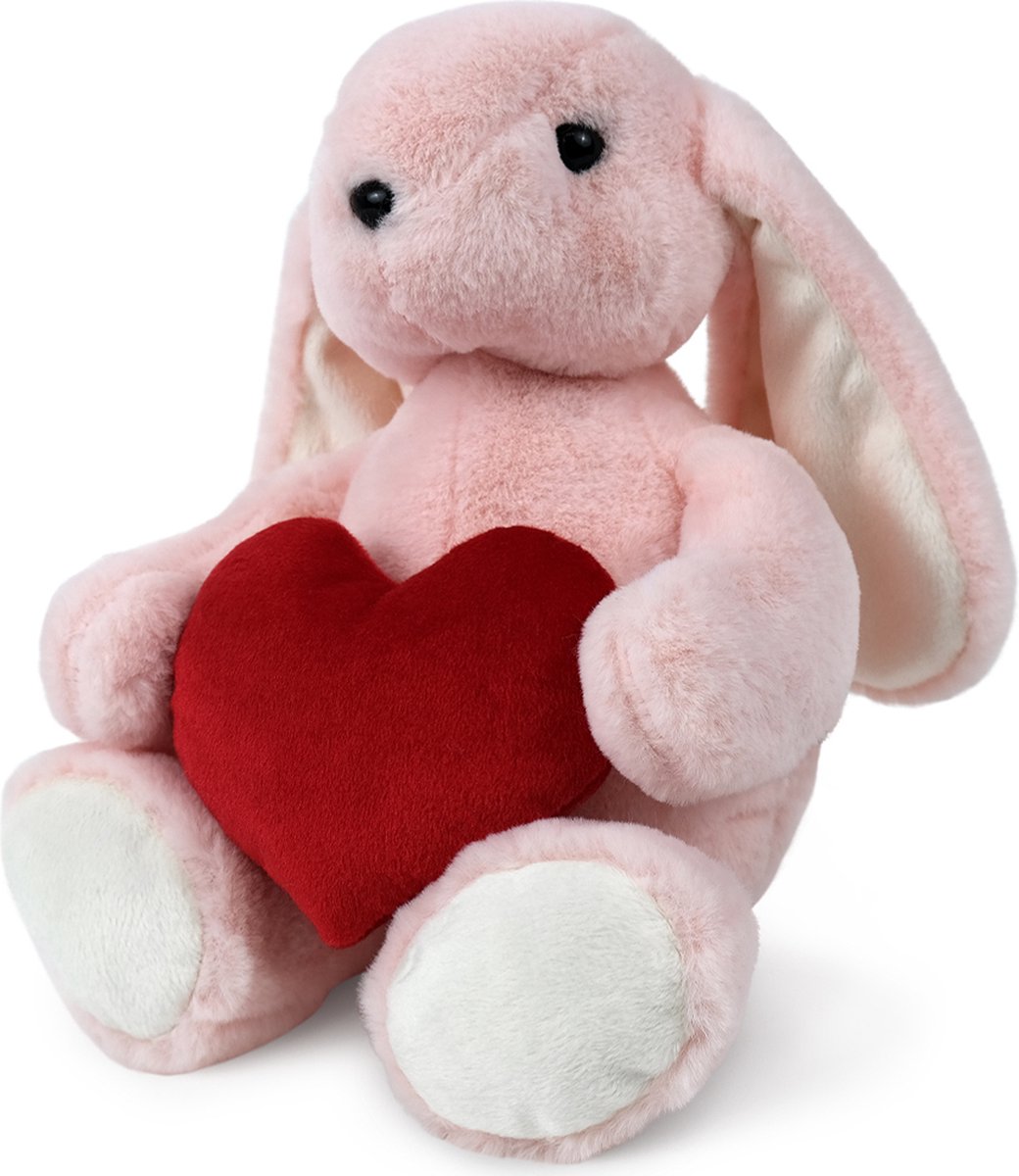 WP Merchandise - Pluche Knuffel - Konijntje Jessie met een hart 34cm