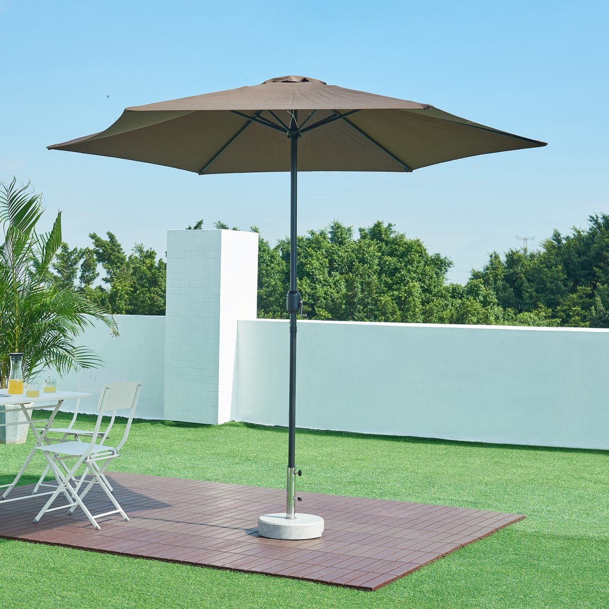 Parasolvoet Bomba parasolhouder graniet rond Ø38x8,5 cm casa.pro