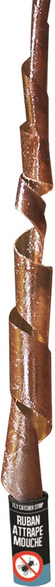 WDMT Vliegenvanger Plakstrip Groot Verpakking - 8 stuks - ø 2 x 20 cm - Vliegenvangers Plakstrip - Anti Muggen - Vliegen Vanger - Insecten Kleefband - Bruin