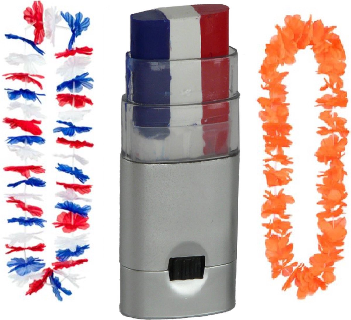 Koningsdag - Schminkstift rood wit blauw - Oranjepakket - Nederlands elftal - koningsdag accessoires - Oranjespelen - Voordeelpakket