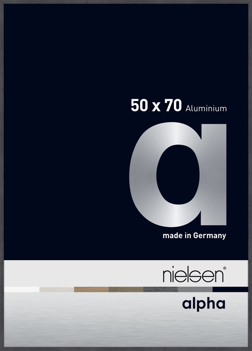 Nielsen Alpha Aluminium Wissellijst Grey 50x70cm Grijs