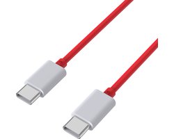 USB C naar USB C Snellader Kabel Rood - 1 meter - Oplaadkabel voor OnePlus 3T / 3 / 5T / 5 / 6T / 6