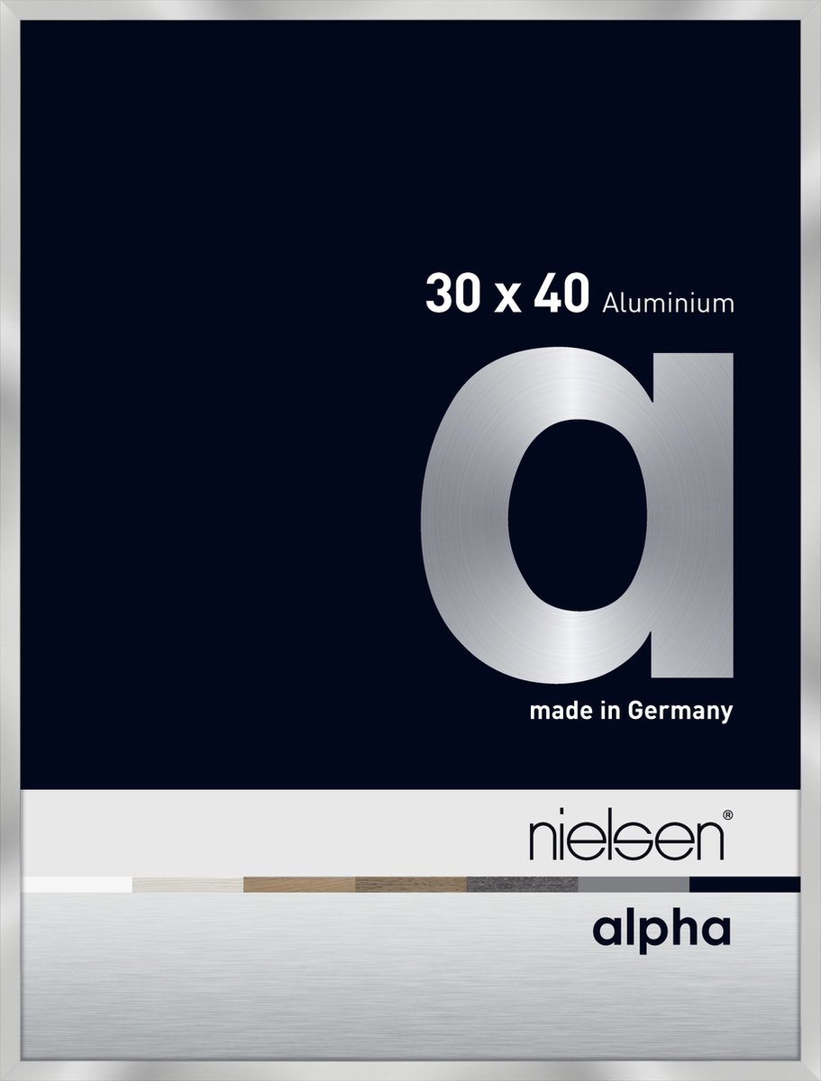 Nielsen Alpha Aluminium Wissellijst Polished Silver 30x40cm Zilver-glanzend
