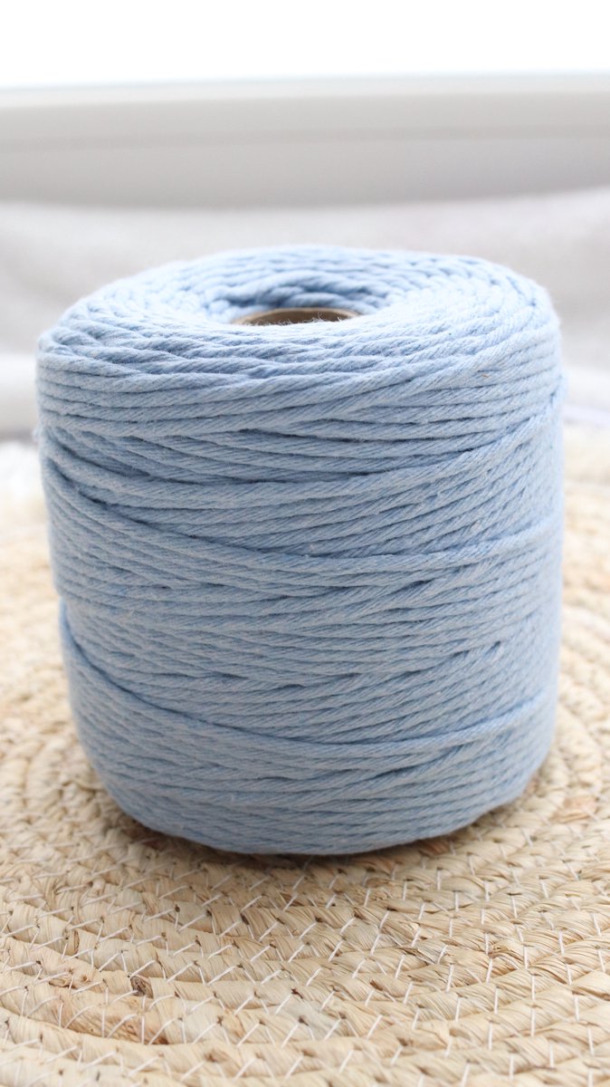 3mm x 200m Blauw macramé katoenen koord Macrame Touw|kleuren om mee te knutselen|Garen voor Wandkleed en Plantenhanger Zelf Maken|Dromenvanger||engel van macramé — afbeelding 11