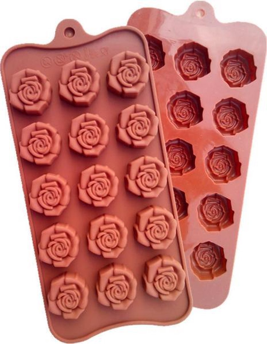 *** Siliconen Chocoladevorm Roosjes - Chocolade Mal Fondant Bonbonvorm - Ijsblokjesvorm - voor eindeloze mogelijkheden - Bakken Oven - van Heble® ***