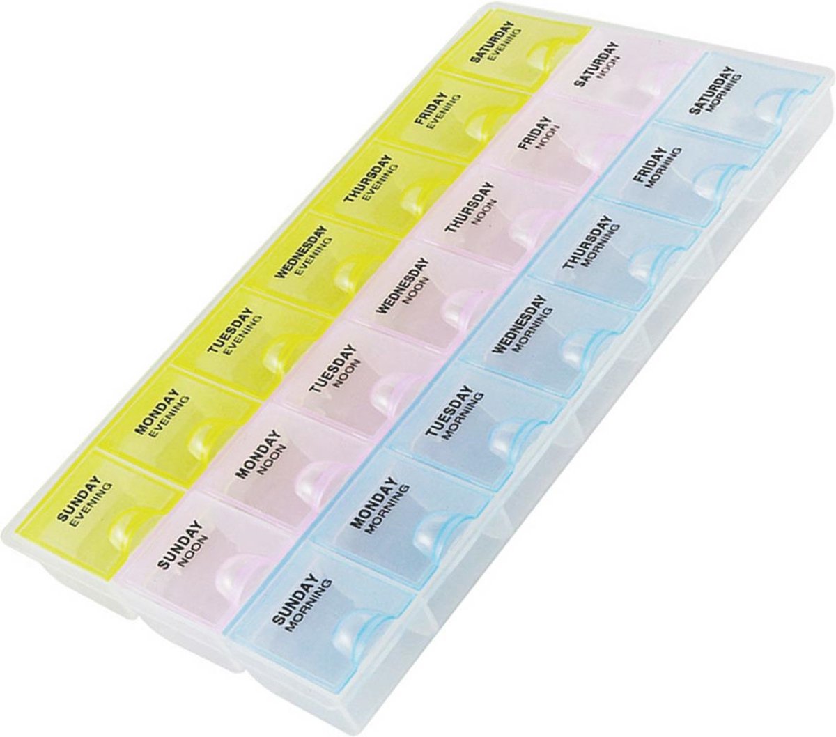 Goedkoopste Pillendoosje I Pillendoos 21 Compartimenten I Medicijn doosje I Pil Box I 7 dagen I 3 Dagdelen I Avond/Ochtend/Middag I Zondag T/M Zaterdag
