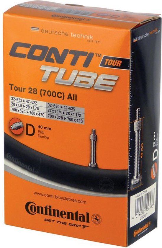 Continental Tour All - Binnenband Fiets - Hollands Ventiel - 40 mm - 28 x 1 1/4 - 1 3/8 - 175 - 200 van Continental — afbeelding 2