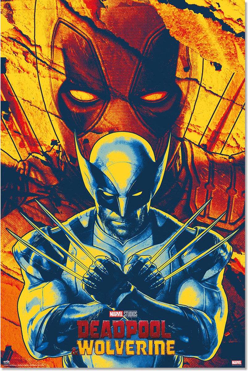 Posterpoint Deadpool & Wolverine poster - Marvel - Superhelden - Wade - Logan - Comics - Film - 61 x 91.5 cm Multi