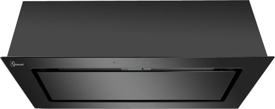GURARI plafondluik GCH E 217 BL 70 Prime N, Afzuigkap 70 cm, in zwart, zwart glas, 1000m³/h
