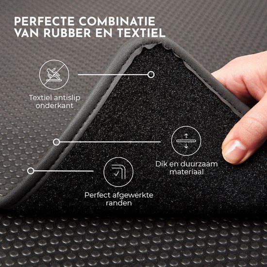 Kovvar Duogrip Rubber Kofferbakmat geschikt voor Volvo EX90 2024-2025 Uitvoering: 4/5-zits | Enkel passend voor modellen met hoge laadvloer