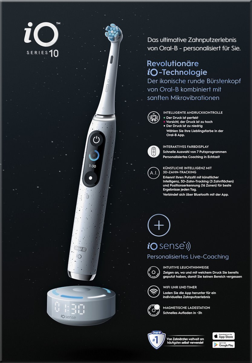 Oral-B Io Series 10 Elektrische Tandenborstel Transparant - afbeelding 2