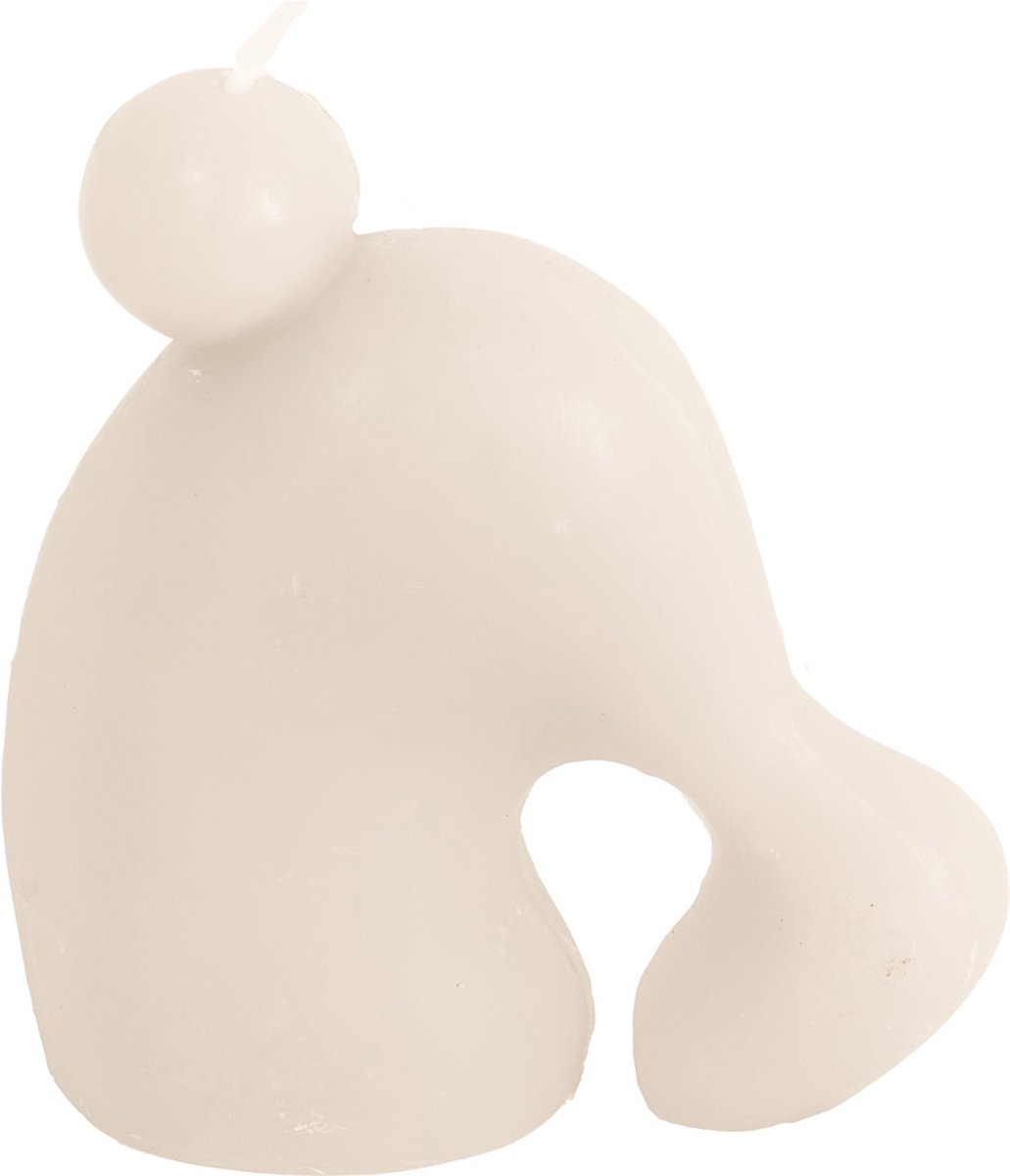 HomeBound by KY | Kaars organisch beige | 11x5x10,5cm | figuurkaars organisch