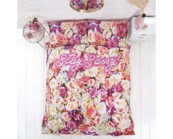 Stay Sassy dekbed - lits jumeaux - Rozen dekbedovertrek - geschikt voor 240 x 200/220 cm.