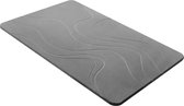 Stenen badmat diatomeeënaarde douchemat antislip super absorberend sneldrogend gemakkelijk schoon te maken (grijs)