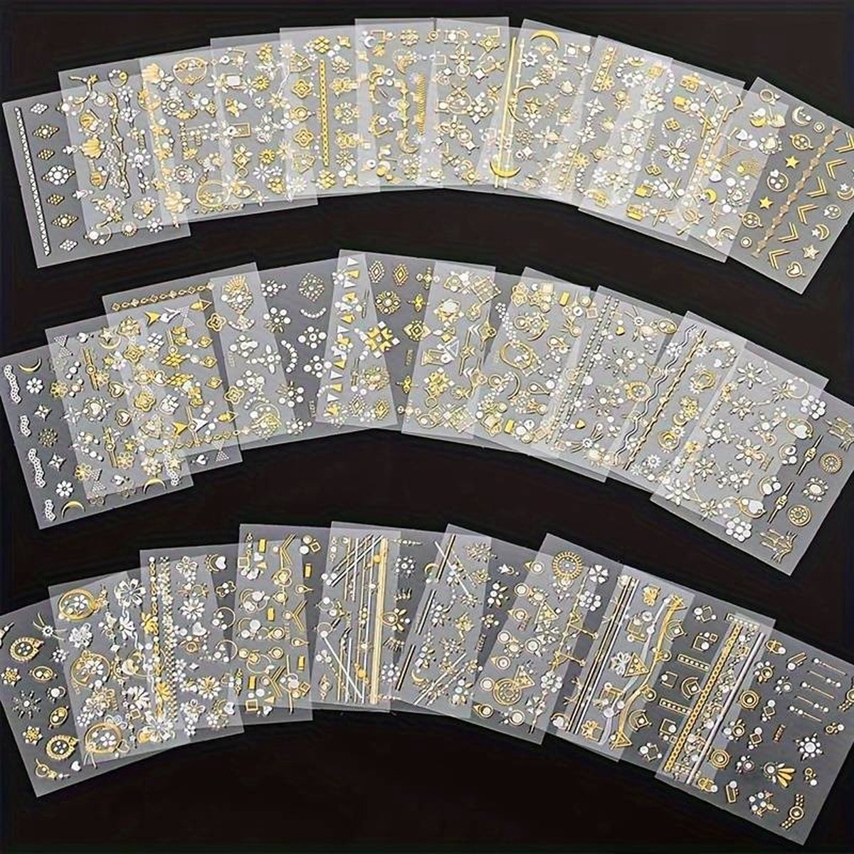 Goedkoopste 32 stuks - Nagelsticker, Nagelsticker, Goud - Nageltipafdichting [32 Stuks], Siersteenafdichting, 3D Sensatie, Diamantdecoratie, Premium Steenserie, Nageldecoratie, Prachtige Glans DIY Nagelsticker, Gewoonweg Oogverblindend