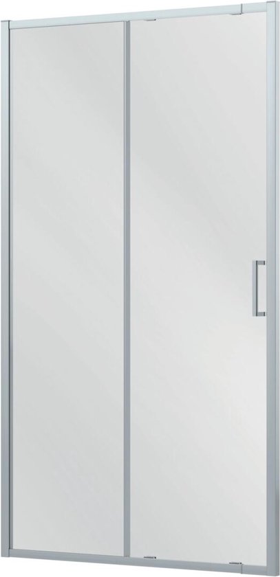 Foto: Allibert lonso 1 schuifdeur verstelbaar 110 120 transparant glas chroom profiel