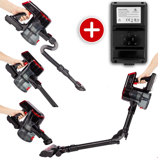AG4000+ AG4000+ Draadloze Steelstofzuiger met Extra Batterij - AG4000+ - €189,99
