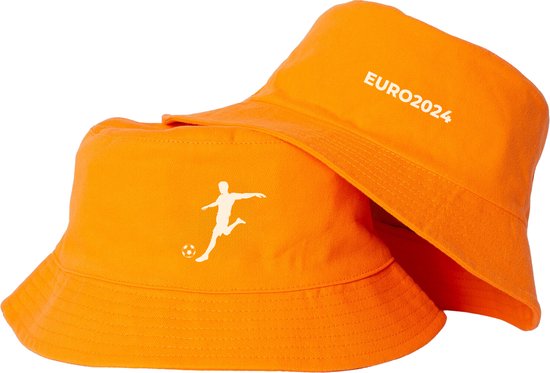 Euro 2024 Nederland EK bucket hat - EK voetbal bucket hat Nederland - Oranje kleding - Oranje - vissershoedje - katoenen cap - bucket hat - EK 2024 - Holland kleding