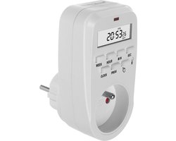 GreenBlue - Tijdschakelaar - Timer Schakelaar / digitale schakelklok - Type E - schakelklok - max. belasting 16A, IP20, GB362 E