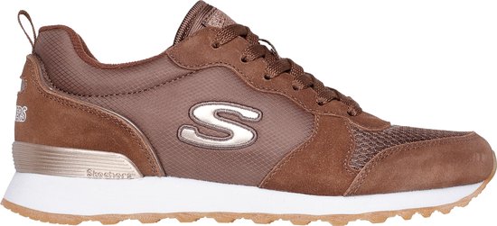 Skechers Og 85 - Goldn Gurl Dames Sneakers - Donkerbruin - Maat 39