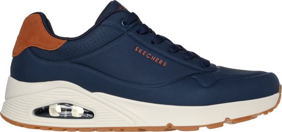 Skechers Uno - Suited On Air Heren Sneakers - Donkerblauw - Maat 41