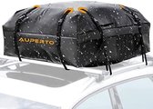 Dakkoffer, 450 liter, opvouwbare bagagebox, waterdichte daktas voor reizen en bagagetransport, voor auto's, bestelwagens, SUV's, zwart