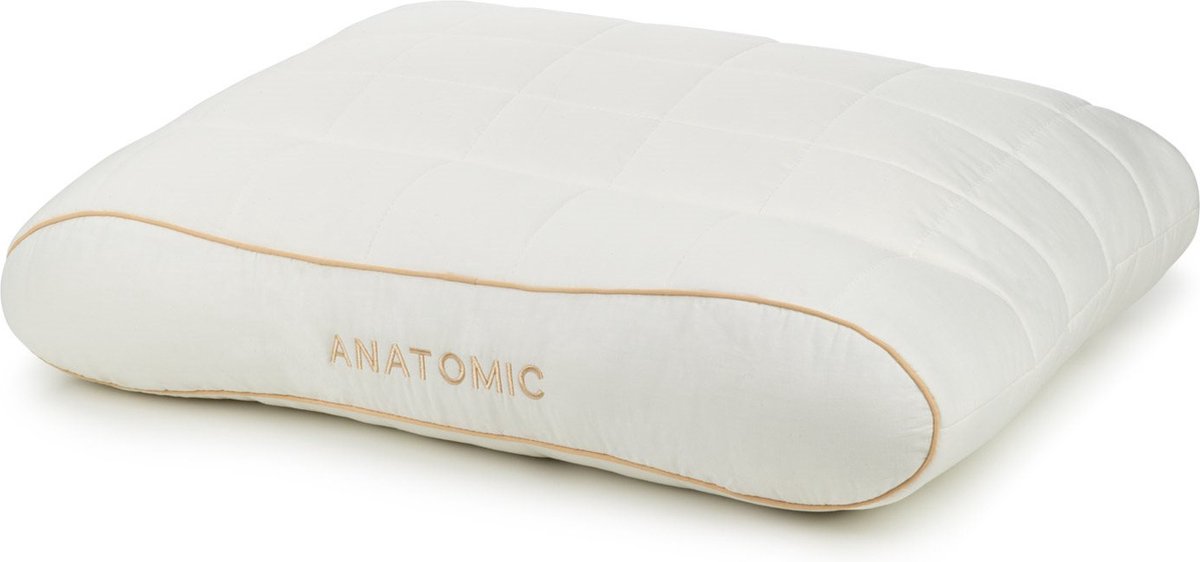 Vitapur Hoofdkussen Nekklachten - Hoofdkussen - Anatomisch kussen - Geschikt voor rug, zij- en buikslapers - Wasbaar - Bamboe & ongebleekt katoen - 50x70 cm