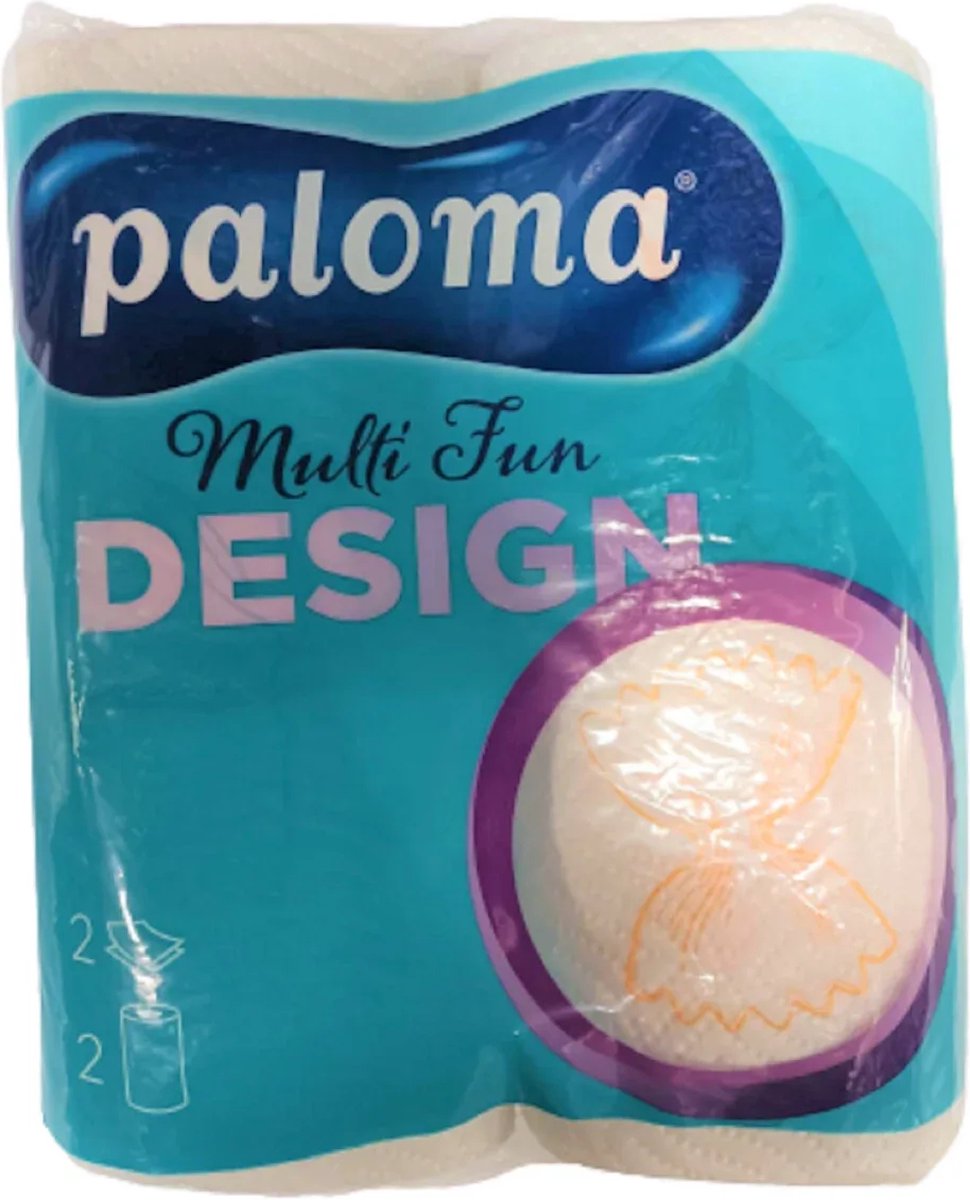Paloma Design - Keukenrol - 2 laag - Design - 100 vellen - 2st
