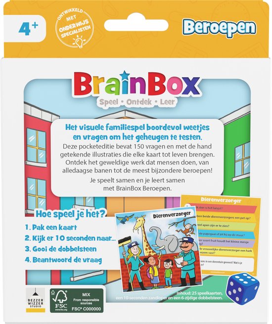 Brainbox Pocket Beroepen - Nederlands Kaartspel