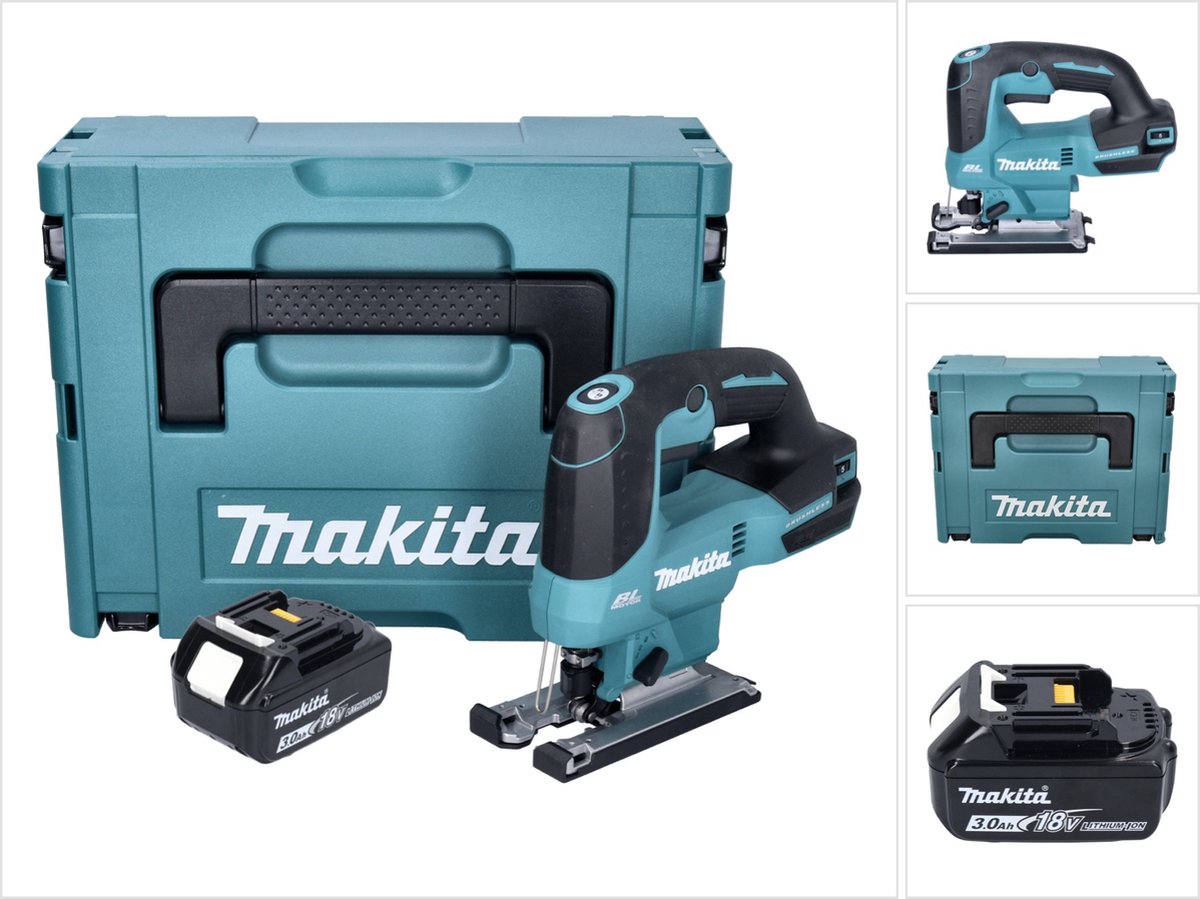 Makita DJV 184 F1J accu pendelzaag 18 V borstelloos + 1x accu 3,0 Ah + Makpac - zonder oplader