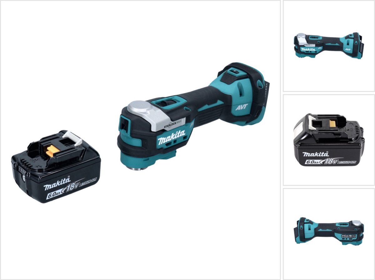 Makita DTM 52 G1 accu multifunctioneel gereedschap 18 V Starlock Max Brushless + 1x accu 6,0 Ah - zonder oplader