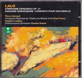 Symphonie Espagnole Op. 21, Rapsodie Norvégienne, Concerto pour violoncelle - Edouard Lalo - Pierre Amoyal (viool), Orchestre Narional de l'Opera de Monte Carlo o.l.v. Paul Paray, Frédéric Lodéon (cello), Philharmonia Orchestra o.l.v. Charled Dutoit
