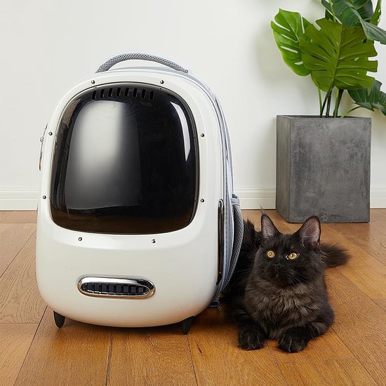 PETCUTE Transportrugzak voor honden, katten, transporteur voor katten, hondendrager voor kleine honden, met afneembaar kussen voor reizen, wandelen