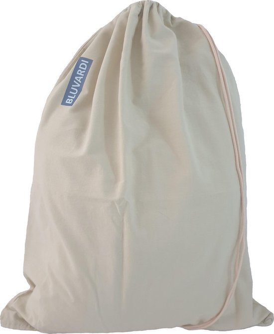 Bluvardi sacs à linge en coton lot de 3 - résistants - vert beige clair