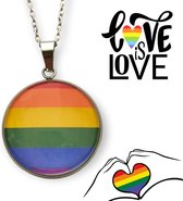 Pride LGBTQ Ketting met Hanger - Love is Love - Pride Maand