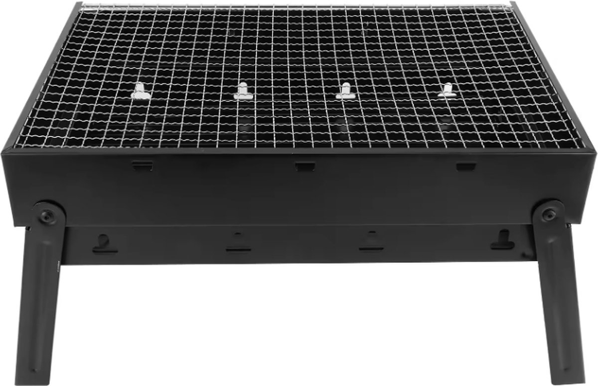 BBQ - Barbecue - Houtskool BBQ - Compact - Barbecue Houtskool - Festival - Tafel Grill - Picknicken - Inklapbaar - Camping - Strand - Zwart