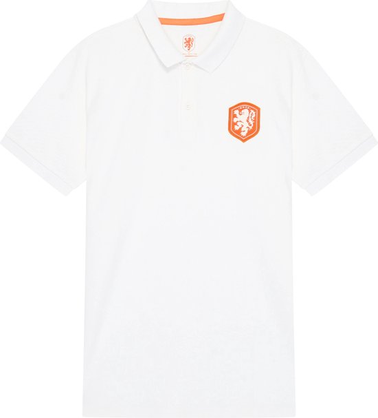 Nederlands Elftal KNVB polo voor heren wit Maat XXL EK 2024 Oranje Holland polo bol