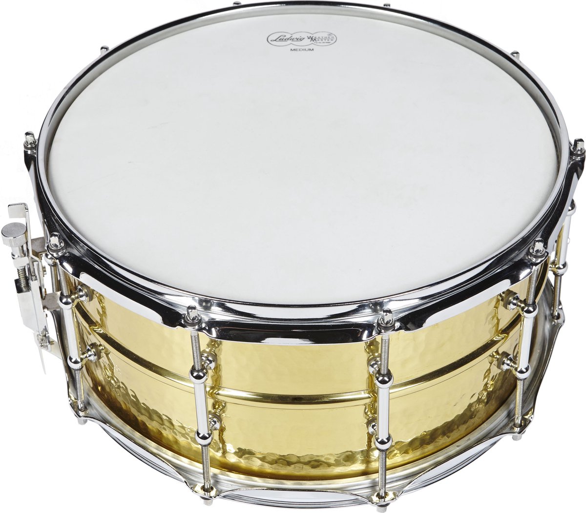 Ludwig Hammered Brass Snare LB422BKT, 14"x6,5" - Snare drum