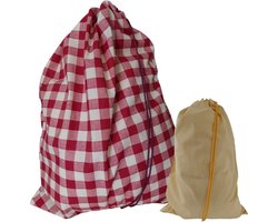 Bluvardi katoenen waszakken set van 2 stuks - red-yellow